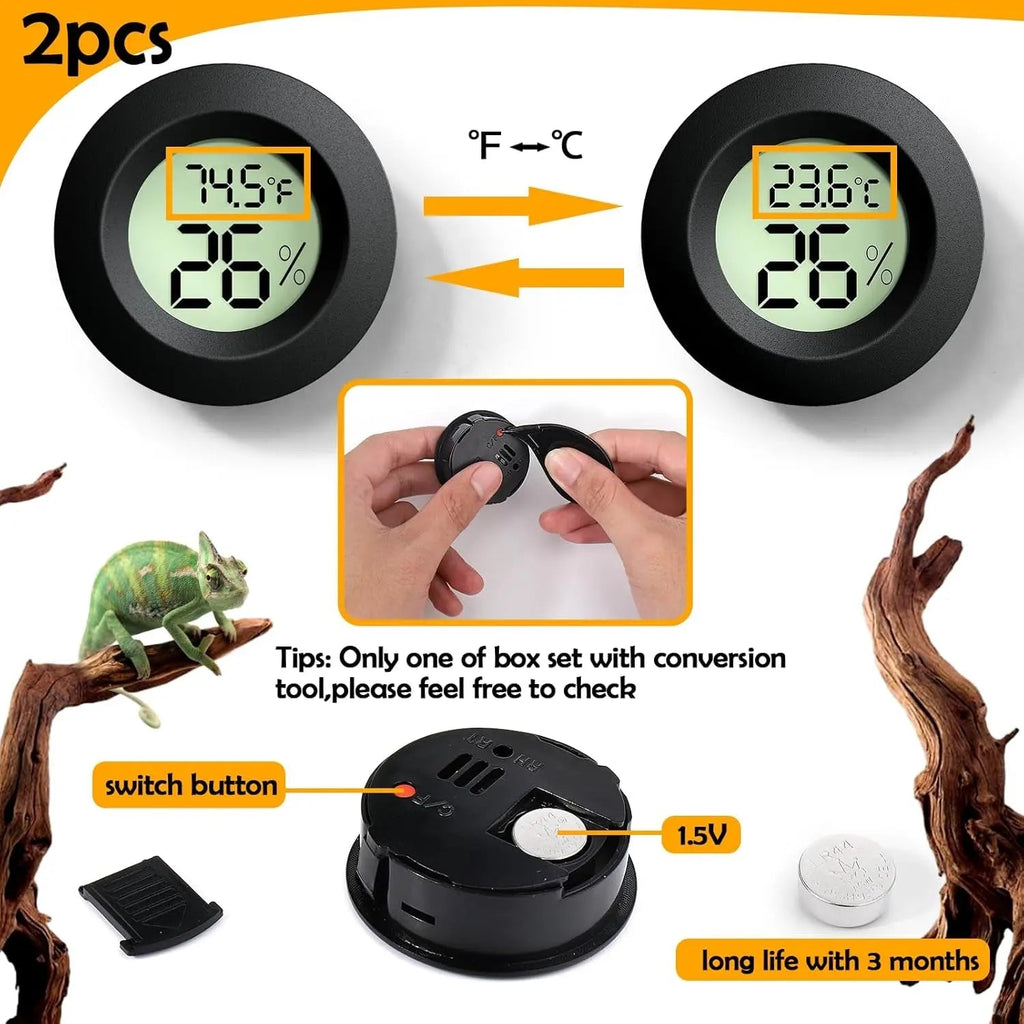 2 Pack Digital Thermometer Hygrometer