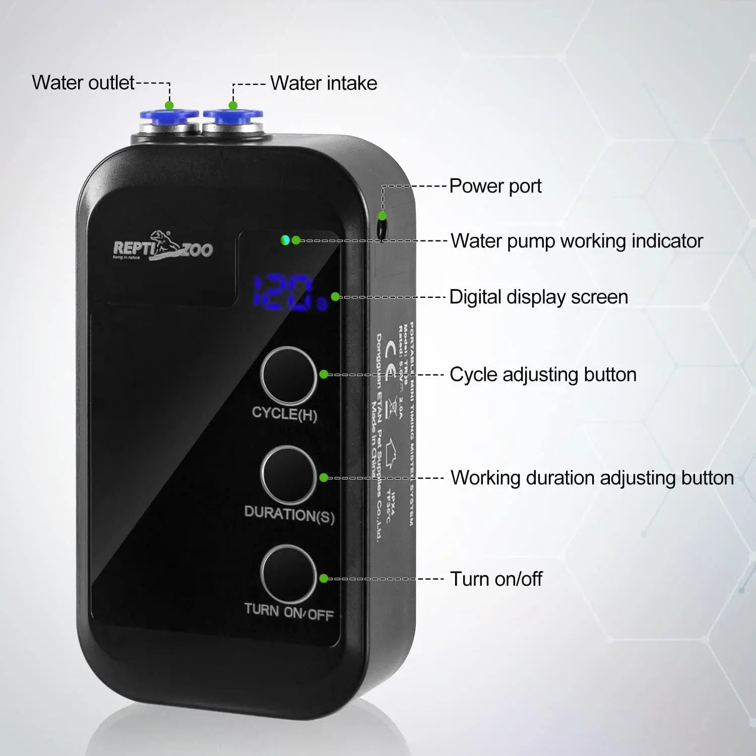 Mini Automatic Terrarium Misting System – Humidifier with Adjustable Rainforest Spray Nozzles