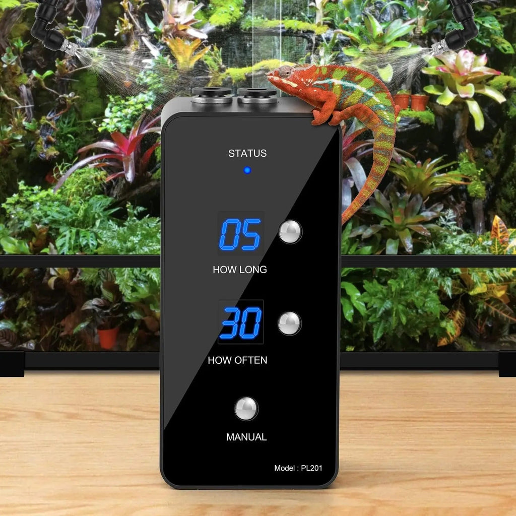 Terrarium Misting System Humidifier with Timer & Adjustable Nozzles