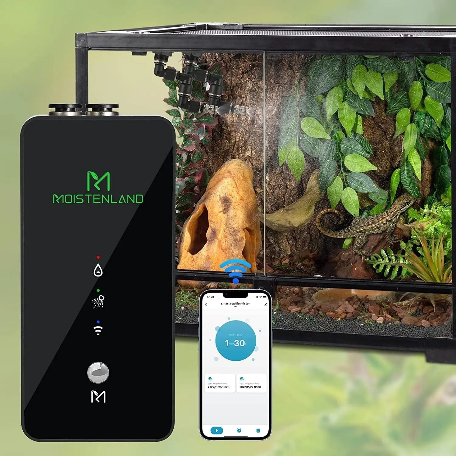 Terrarium Misting System Humidifier with Timer & Adjustable Nozzles