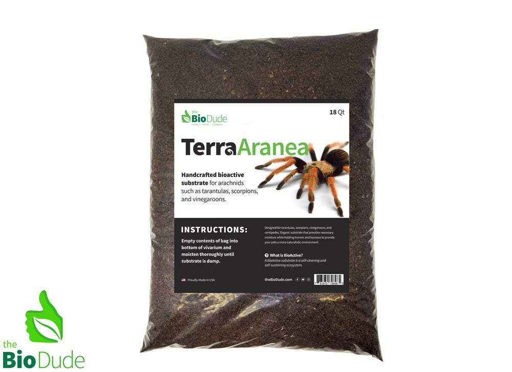 The Bio Dude - Terra Aranea Substrate for Tarantulas 18 qt bag - The Ultimate Invert Substrate