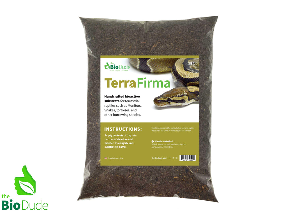 The Bio Dude - Terra Firma Bioactive Substrate 18 qt bag - Great for Ball Pythons, Blue Tongue Skinks