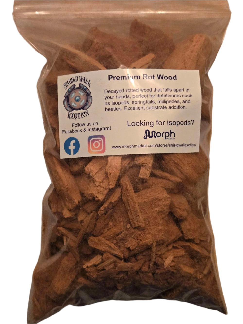 Premium White Rot Wood Bioactive Terrarium Food & Substrate Additive