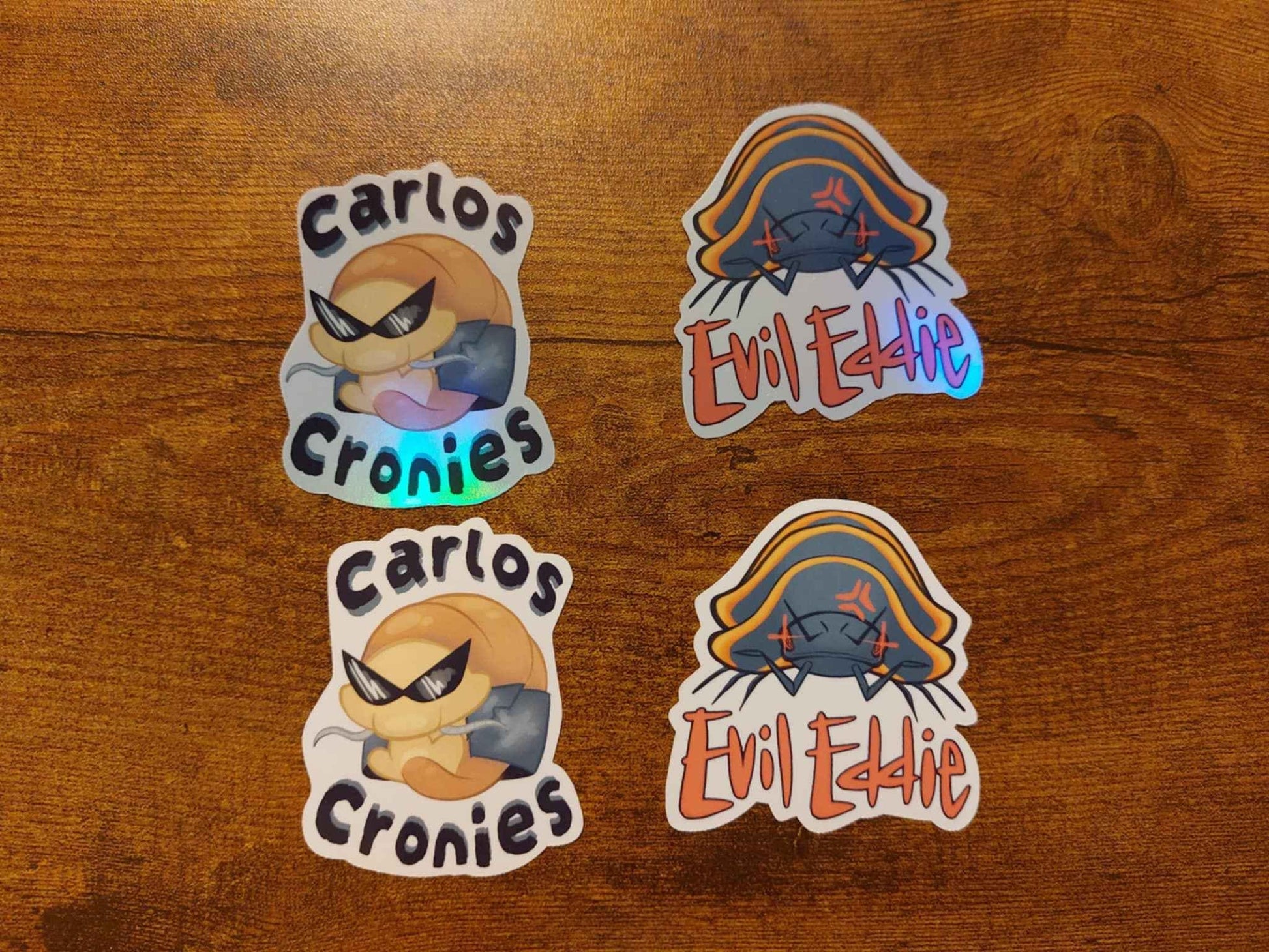 Carlos Cronies and Evil Eddie Isopod Stickers!