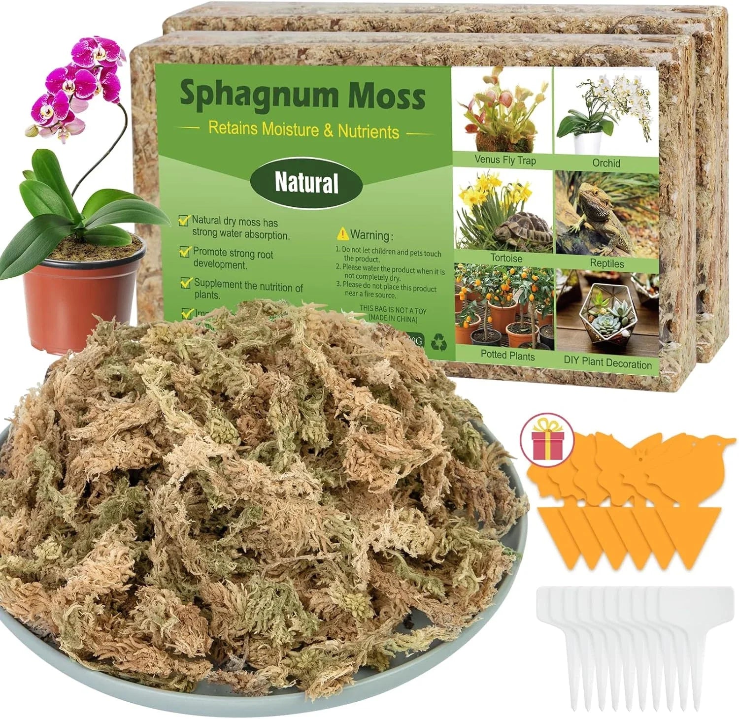 Sphagnum Moss 50QT – Natural Moisture‑Retentive Terrarium Moss for Isopods, Reptiles & Plants